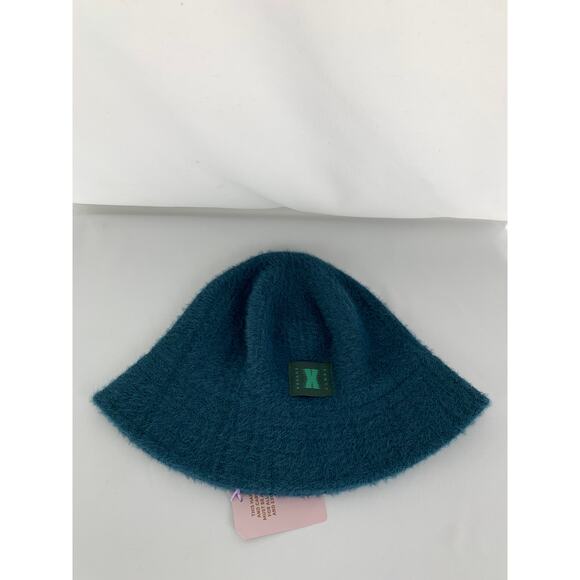 Savage X Fenty Fuzz Fit Knit Bucket Hat Blue Womens One Size - Picture 4 of 9